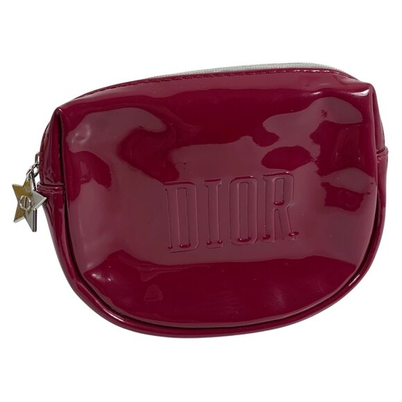 Dior Raspberry Purple Patent Leather Cosmetics Make Up Beauty Pouch - Picture 1 of 9